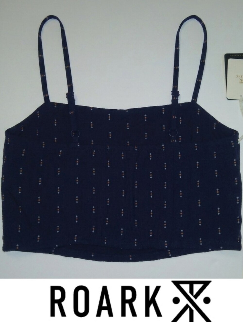 Roark Pic Cami Dotted Dark Navy, Viscose Cotton